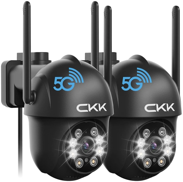 Main image of 2K Security Camera Outdoor 2 Pcs 3MP PTZ WiFi Cameras for Home Security | Wireless Camera-2.4G/5G Dual-Band, 360° Pan-Tilt, Color Night Vision, Motion Alerts, 2-Way Audio, 24/7 Recording, Waterproof