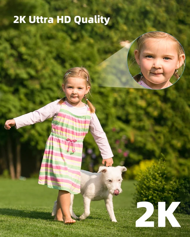 Alt view image 3 of 7 - 2K Security Camera Outdoor 2 Pcs 3MP PTZ WiFi Cameras for Home Security | Wireless Camera-2.4G/5G Dual-Band, 360° Pan-Tilt, Color Night Vision, Motion Alerts, 2-Way Audio, 24/7 Recording, Waterproof
