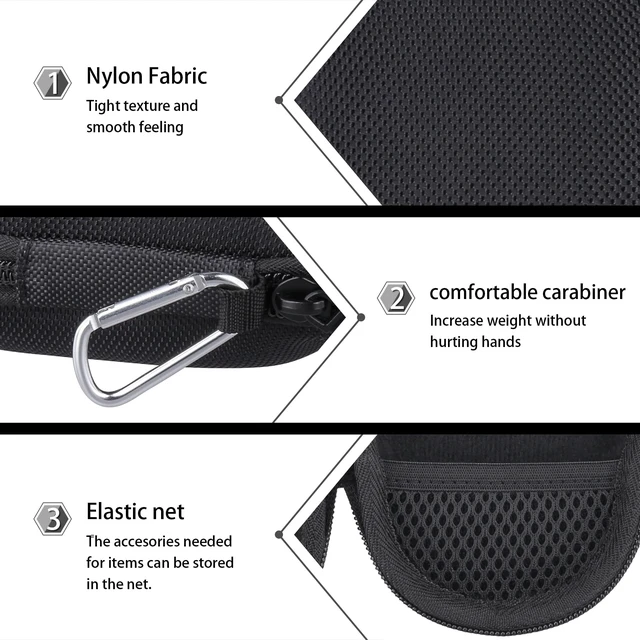 Alt view image 5 of 7 - Hard Carrying Case for JBL Clip 5 Portable Mini Speaker, Black | 1:1 Molded Interior, Soft Anti-Static Velvet Lining, Cable Storage, Secure Fit, Carabiner, High-Density EVA Shell