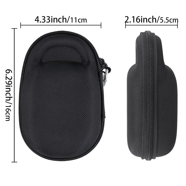Alt view image 6 of 7 - Hard Carrying Case for JBL Clip 5 Portable Mini Speaker, Black | 1:1 Molded Interior, Soft Anti-Static Velvet Lining, Cable Storage, Secure Fit, Carabiner, High-Density EVA Shell