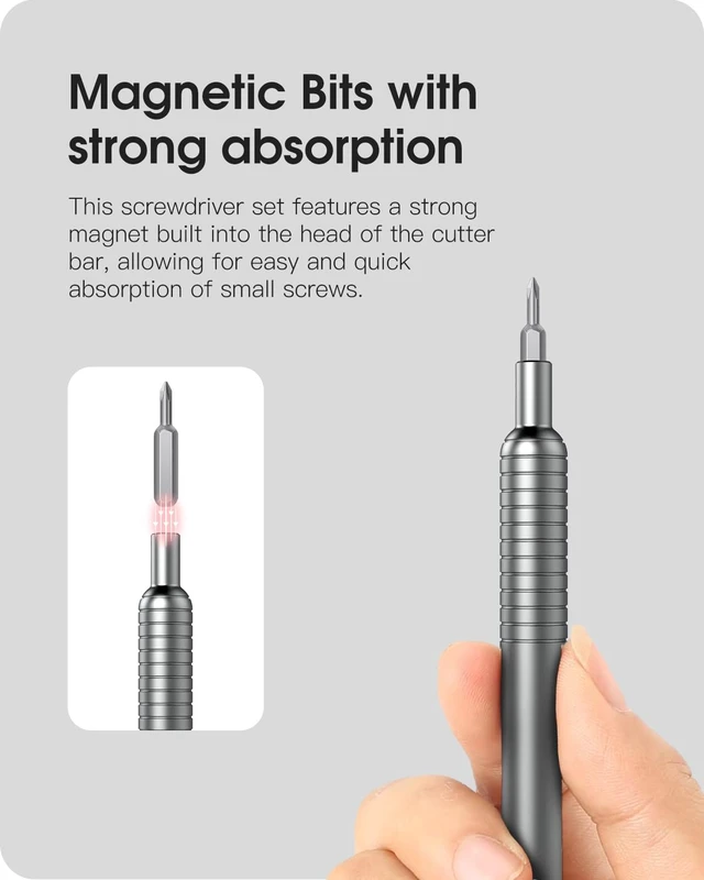 Alt view image 3 of 7 - 51 in 1 Precision Screwdriver Set, Portable Screwdriver Set with 48 Magnetic Bits Torx Hex Screwdriver for iPhone, Laptop, PC, Watch, Glasses