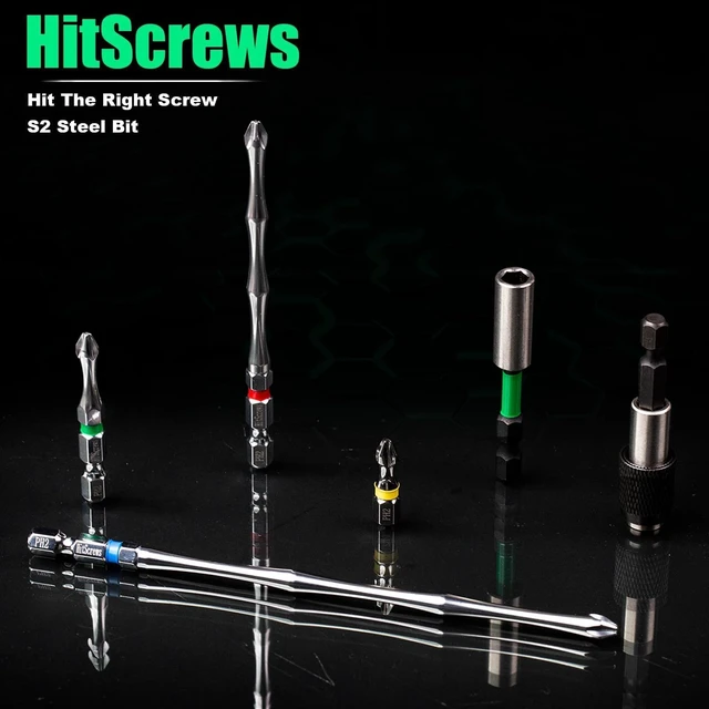 Alt view image 7 of 7 - Impact Driver Bit Set PH2 (S2 Steel, CNC Phillips Tip, Chrome Finish) Magnetic Screwdriver Bits Mixed Sizes: 1", 2", 4", 6" + Magnetic Bit Holder 7 PCS Kit for DIY & Repairs