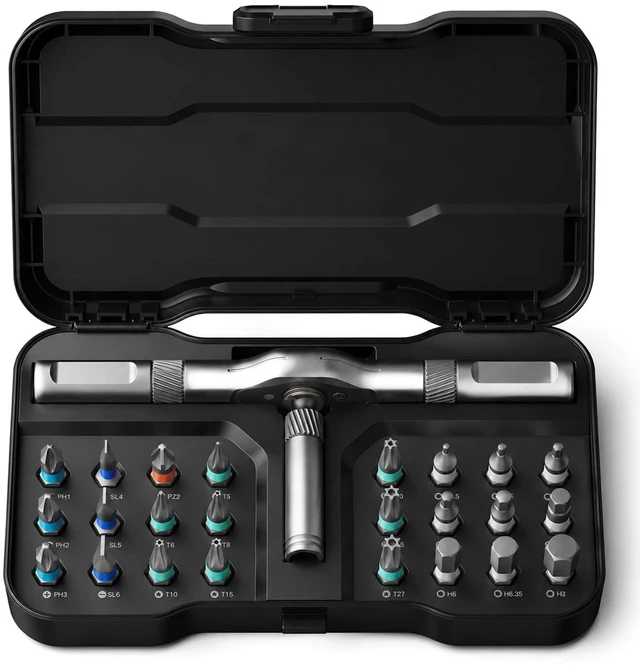 Main image of 24 in 1 Magnetic Ratchet Screwdriver Set, Mini Removable Self Assembly Precision Tool Kit, Magnetic Screwdriver Set with Multiple Bits for PC, Mobile, Watch, Bicycle Repair and Daily DIY Projects