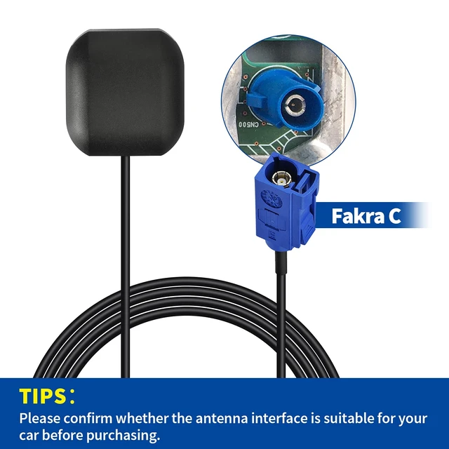 Alt view image 3 of 7 - Vehicle Active GPS Navigation Antenna Fakra C Blue | Waterproof GPS Antenna Compatible with Car Truck SUV Head Unit