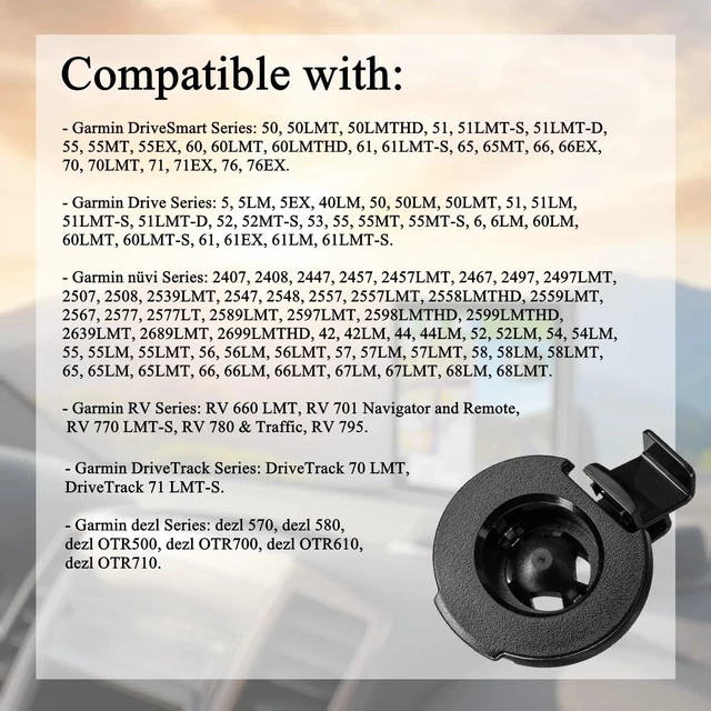 Alt view image 5 of 5 - 2 Pack Cradle Bracket Clip Ball Joint Mount Compatible Replacement for Garmin DriveSmart 50 51 61 65 70 76, Drive 51 55 60 61, nüvi 42 52 57 2539 2597 2689, RV 660 770, dzl 570 580 OTR700