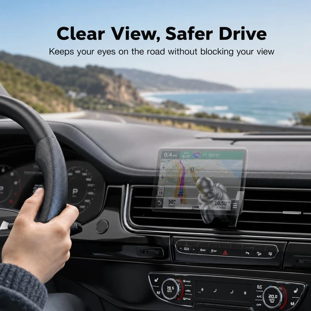 Alt view image 7 of 7 - Garmin GPS Car Mount, 17mm Ball Air Vent Mount | Compatible with Garmin Nuvi, Drive, DriveSmart, Dezl & Other 17mm Ball GPS Devices 360° Adjustable, Secure & Easy to Install