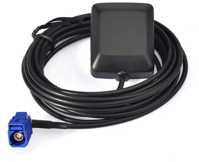 Main image of Waterproof Active Navigation GPS Antenna Fakra Blue C Right Angle | Magnetic Base GPS Antenna for Car Truck SUV Stereo Head Unit