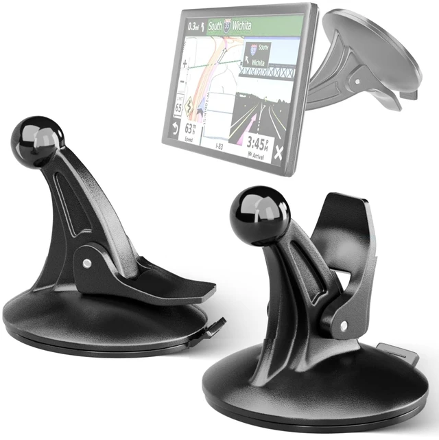 Main image of 2PCS GPS Car Holder Mount for Garmin Nuvi Windshield Dashboard with Strong Suction Cup, 17mm Swivel Ball Mounting Pattern Replacement for Garmin GPS Navigator Navigation Car Dash Mount Cup Holder