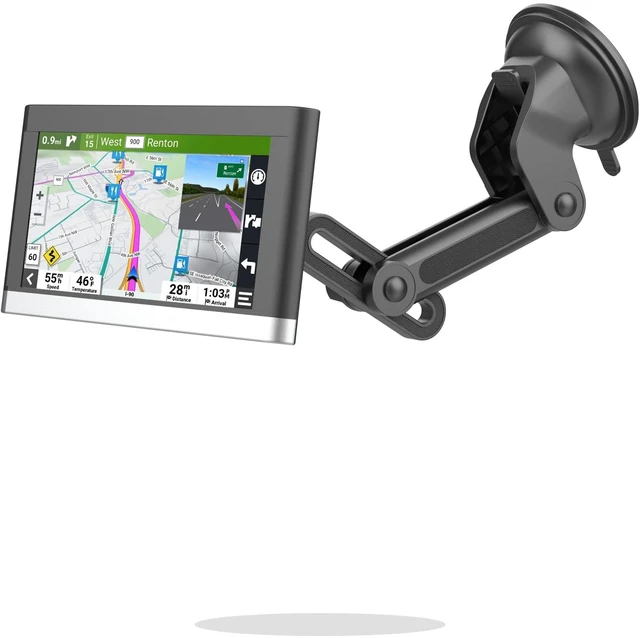 Main image of for Garmin GPS Car Mount Replacement Sticky Suction Cup 17mm Ball Mount Long Arm Windshield Holder fit Garmin Nuvi Drive Dezl RV GPS, Black