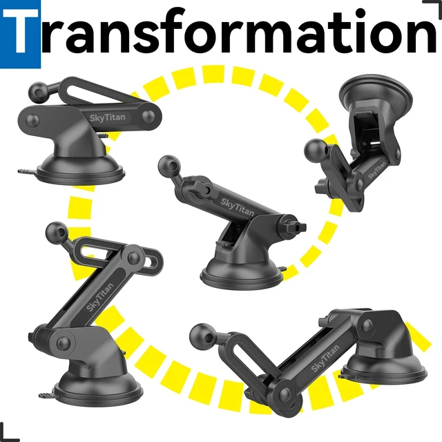 Alt view image 7 of 7 - for Garmin GPS Car Mount Replacement Sticky Suction Cup 17mm Ball Mount Long Arm Windshield Holder fit Garmin Nuvi Drive Dezl RV GPS, Black
