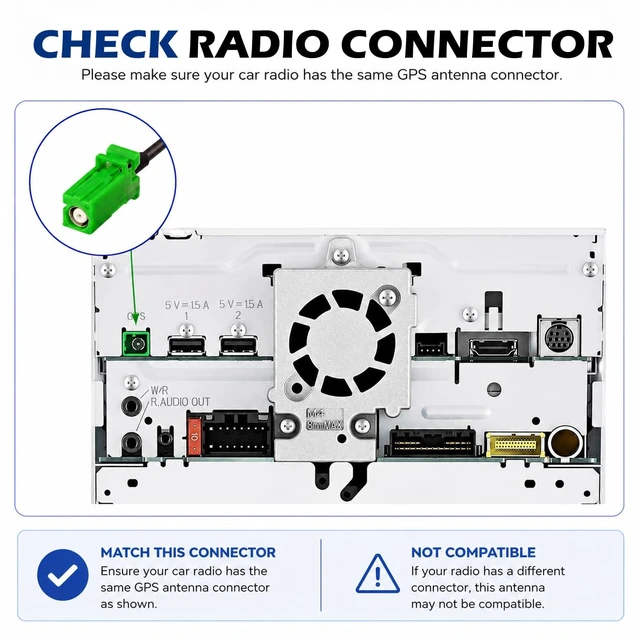 Alt view image 6 of 7 - GPS Navigation Antenna Magnet Mount Compatible Pioneer AVIC-5201NEX AVIC-8200NEX AVIC-W8500NEX AVIC-Z130BT AVIC-F910BT AVH-W4500NEX DMH-W4660NEX SPH-DA100 Car GPS Navigation Receiver