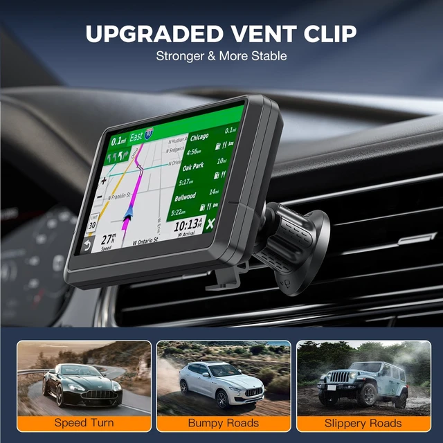 Alt view image 3 of 7 - Vent Clip Mount for Garmin GPS Air Vent Holder Compatible with Garmin Drive, DriveSmart, Nuvi, Dezl, Zumo Series 360° Adjustable, Secure & Easy to Install