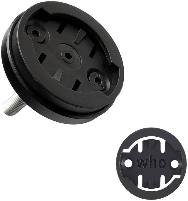 Main image of Bike Computer Mount for Garmin & Wahoo, Stem Top Cap Mount | For 1-1/8" Headset, Upgraded 2mm Reinforced Disc, CNC Aluminum Bicycle GPS Mount for Garmin Edge & Wahoo ELEMNT