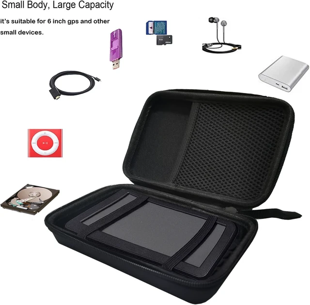 Alt view image 7 of 7 - GPS Case Hard Shell Carrying Case Shockproof Storage Pouch Organizer Bag Compatible with 5-6 Inch GPS Navigator Garmin Nuvi 66LM 65 64 Garmin Zumo XT2 Tomtom 620 610 Cables Accessories 6 Inch (Black)