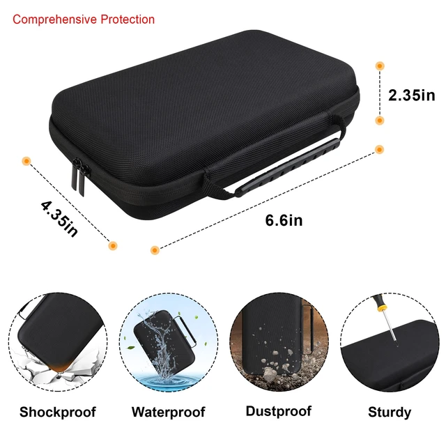 Alt view image 3 of 7 - GPS Carrying Case for 5-5.5 Inch Garmin GPS Navigator, Black-5 Inch | Hard Case for 5-5.5 inch Garmin Drive 51 52 53, DriveSmart 55, Garmin zmo XT, dezl OTR500, zumo 396 LMT-S GPS Navigation