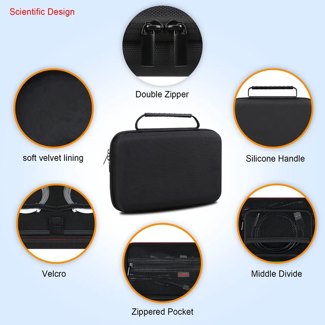 Alt view image 4 of 7 - GPS Carrying Case for 5-5.5 Inch Garmin GPS Navigator, Black-5 Inch | Hard Case for 5-5.5 inch Garmin Drive 51 52 53, DriveSmart 55, Garmin zmo XT, dezl OTR500, zumo 396 LMT-S GPS Navigation