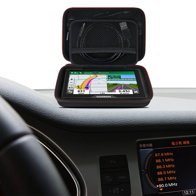 Alt view image 7 of 7 - GPS Carrying Case for 5-5.5 Inch Garmin GPS Navigator, Black-5 Inch | Hard Case for 5-5.5 inch Garmin Drive 51 52 53, DriveSmart 55, Garmin zmo XT, dezl OTR500, zumo 396 LMT-S GPS Navigation