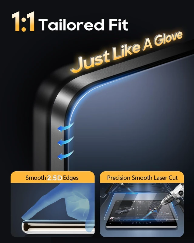 Alt view image 6 of 7 - Matte Anti Glare For 2023-2026 Honda CR-V Screen Protector (9-Inch, (WITH Track Buttons)) - Anti-Fingerprint 9H Glass for 20232025 CR-V & 2026 CR-V Hybrid Sport Touring CRV Accessories