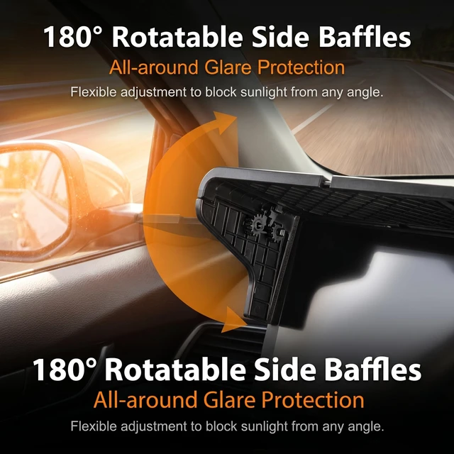 Alt view image 5 of 7 - Car GPS Sun Shade, Anti-glare Navigators Sun Shade Shield, 7-12" Retractable Sun Protection Dashboard Display Cover, Universal Interior Accessories for Most Cars SUVs (Black)