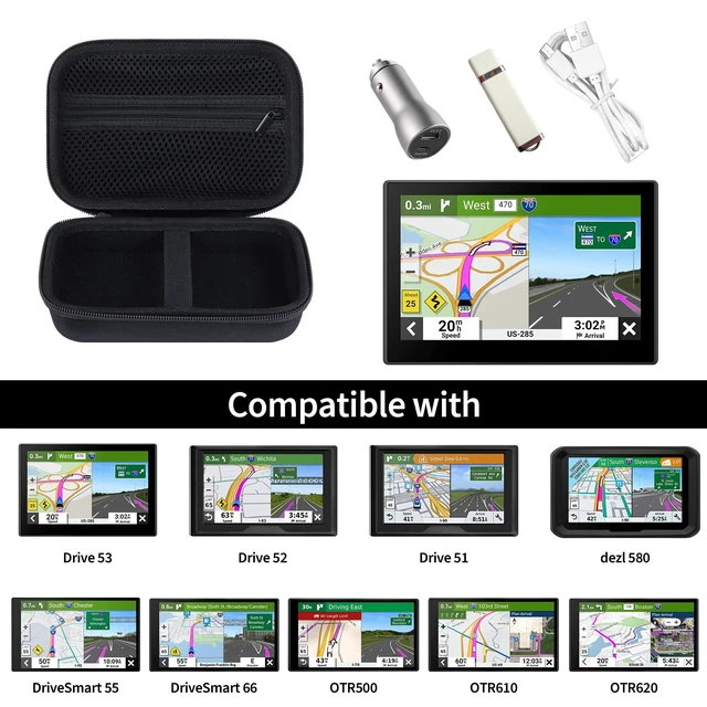 Alt view image 3 of 7 - GPS Case for 5-6inch Car GPS Navigator, Compatible with Garmin Drive 53/52/51 DriveSmart 55/66 dezl 580 dezl OTR500/OTR610/OTR620