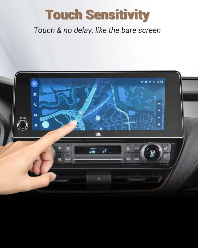 Alt view image 6 of 7 - 2026 Toyota Grand Highlander Platinum Screen Protector Matte Anti-Glare | Fits 2024 2025 XLE/Limited/Platinum, 12.3" Head Unit Screen, Easy, Bubbleless, Matte Finish, Glare & Finger Proof Resistan