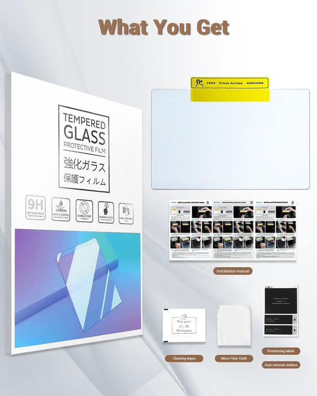 Alt view image 7 of 7 - 2026 Toyota Grand Highlander Platinum Screen Protector Matte Anti-Glare | Fits 2024 2025 XLE/Limited/Platinum, 12.3" Head Unit Screen, Easy, Bubbleless, Matte Finish, Glare & Finger Proof Resistan