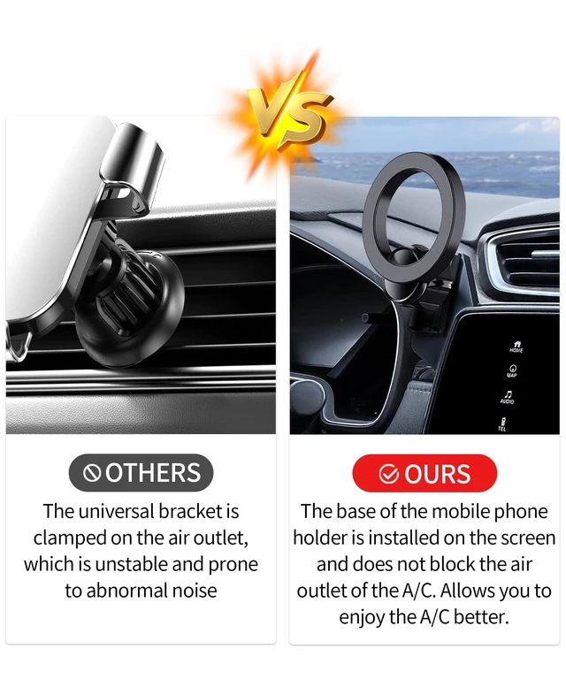 Alt view image 5 of 7 - Car Phone Holder for Honda CR-V CRV 2017-2022 Accessories 5/7" Screen Mount | Magsafe Magnetic Cell Phone Mount Clip Compatible with iPhone, 3D fit Stable Dashboard GPS Navigation Bracket Cradle Stand