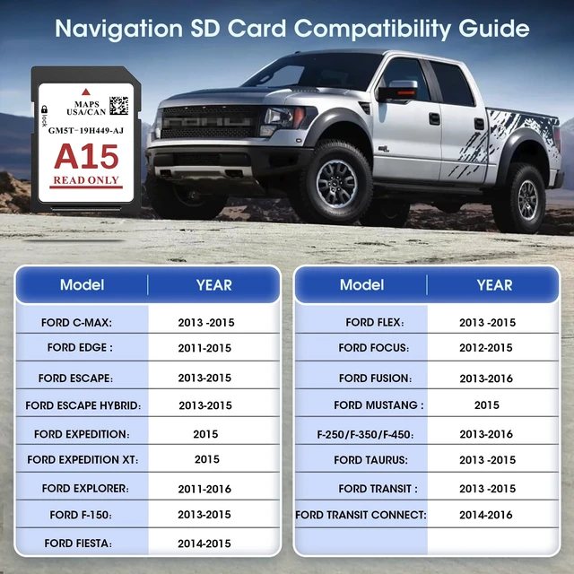 Alt view image 3 of 7 - 2026 Latest Navigation SD Card for Ford A15GPS Map Update for Lincoln & Ford, Compatible with F-150, Explorer, Escape, Fusion, Edge, Expedition,Navigator, MKC, MKZ, MKX, Sync, USA & Canada