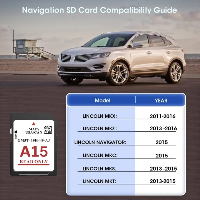 Alt view image 4 of 7 - 2026 Latest Navigation SD Card for Ford A15GPS Map Update for Lincoln & Ford, Compatible with F-150, Explorer, Escape, Fusion, Edge, Expedition,Navigator, MKC, MKZ, MKX, Sync, USA & Canada
