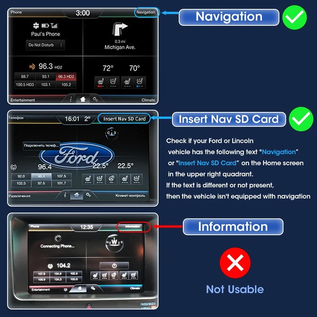 Alt view image 5 of 7 - 2026 Latest Navigation SD Card for Ford A15GPS Map Update for Lincoln & Ford, Compatible with F-150, Explorer, Escape, Fusion, Edge, Expedition,Navigator, MKC, MKZ, MKX, Sync, USA & Canada