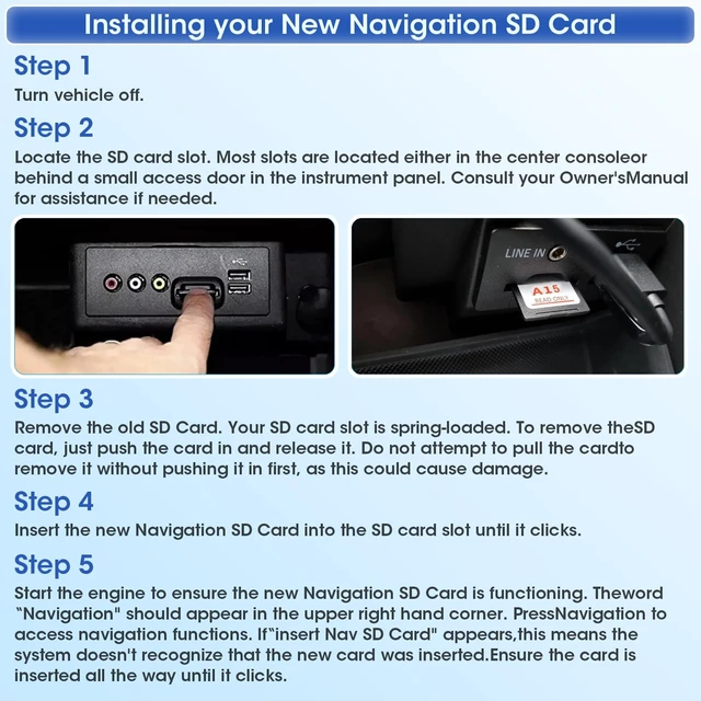 Alt view image 6 of 7 - 2026 Latest Navigation SD Card for Ford A15GPS Map Update for Lincoln & Ford, Compatible with F-150, Explorer, Escape, Fusion, Edge, Expedition,Navigator, MKC, MKZ, MKX, Sync, USA & Canada