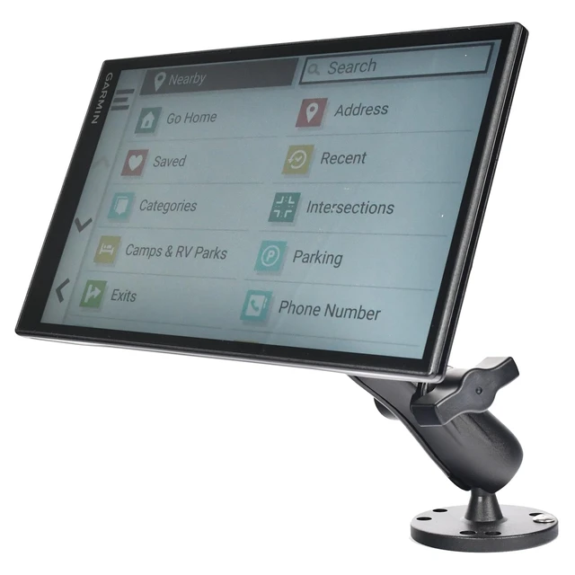 Alt view image 7 of 7 - Aluminum GPS Mount with 22mm Ball Connector, Compatible with Garmin DriveSmart 86, RV 895, RV 1090 & dzl Series (22mm Only, Not for 17mm), AMPS Drill-Down Base, Adjustable Arm