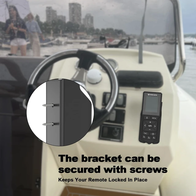 Alt view image 6 of 7 - Remote Holder Compatible with Minn Kota Advanced GPS Navigation,ABS Bracket with VHB 3M Adhesive, 1/4 Inch Screw Thread for Minn Kota 3-in-1 Mounting (Black)