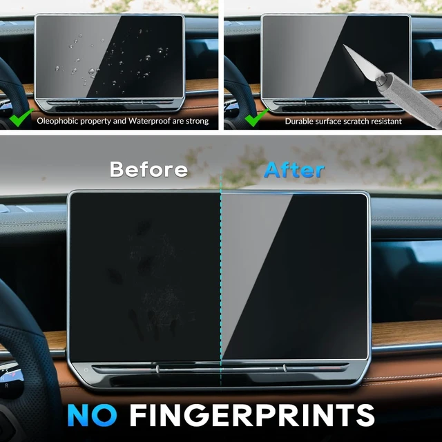 Alt view image 6 of 7 - Screen Protector for 2025 2026 VW Tiguan Accessories S SE SE R-Line Black Car GPS Tempered Glass Center Touch Screen Display Touchscreen Protective Film(12.9inch for Tiguan 2025+)
