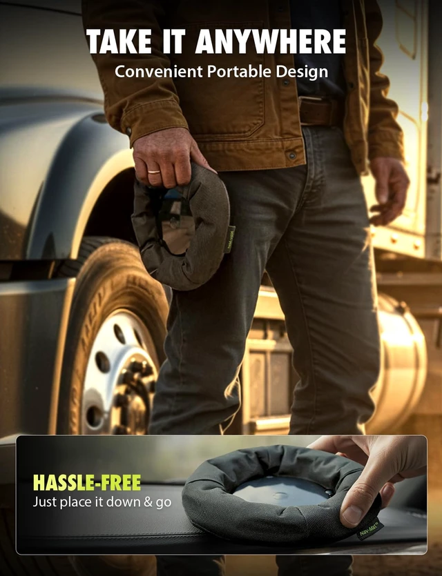 Alt view image 7 of 7 - NavMat GPS Dashboard Pad, Weighted Beanbag Friction Base | Portable GPS dashboard pad converts windshield mounts into dash holders with a weighted friction base for stability