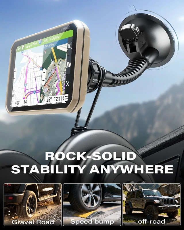 Alt view image 6 of 7 - Heavy-Duty 22mm Ball Truck RV GPS Windshield Mount for Garmin | Large Vacuum Suction Cup Mount for DriveSmart 86, dezl OTR800/810/820/1000/1010/1020, RV 890/895/1090/1095, Overlander