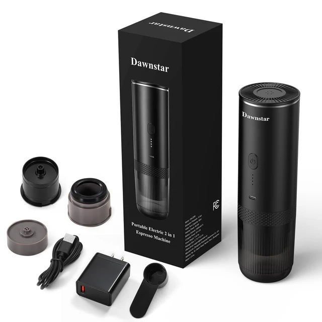 Alt view image 7 of 7 - Portable Electric Espresso Machine for Travel, 86.6 Watt 2-In-1 Travel Coffee Maker for Max 10g Coffee Powder or NS Capsules, 1.5 Pounds & 7800mAh Battery Capacity, Includes Quick Charger