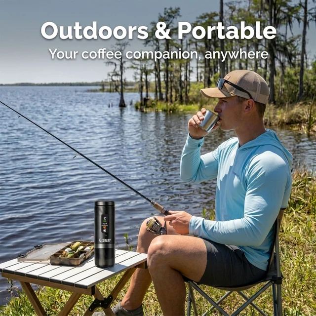 Alt view image 5 of 7 - LED Screen portable espresso maker,travel espresso maker, espresso machine | USB-C Car Coffee Maker, Compatible with NS Capsules & Ground Coffeefor Camping, RV, Hiking and Office