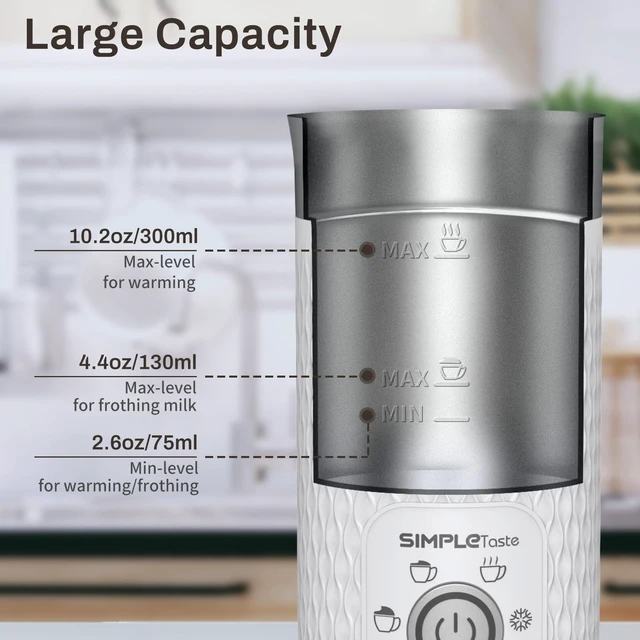 Alt view image 4 of 7 - Milk Frother, 4-in-1 Electric Automatic Milk Steamer | Warm and Cold Foam Maker and Milk Warmer for Latte, Cappuccino, Macchiato, Hot Chocolate