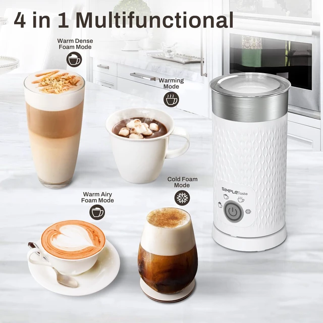 Alt view image 3 of 7 - Milk Frother, 4-in-1 Electric Automatic Milk Steamer | Warm and Cold Foam Maker and Milk Warmer for Latte, Cappuccino, Macchiato, Hot Chocolate