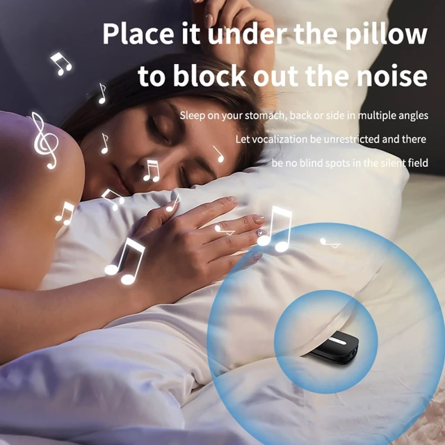 Alt view image 4 of 6 - Pillow Sleep Speaker, Black | Ultra-Thin, White Noise Portable Speaker for Sleeping