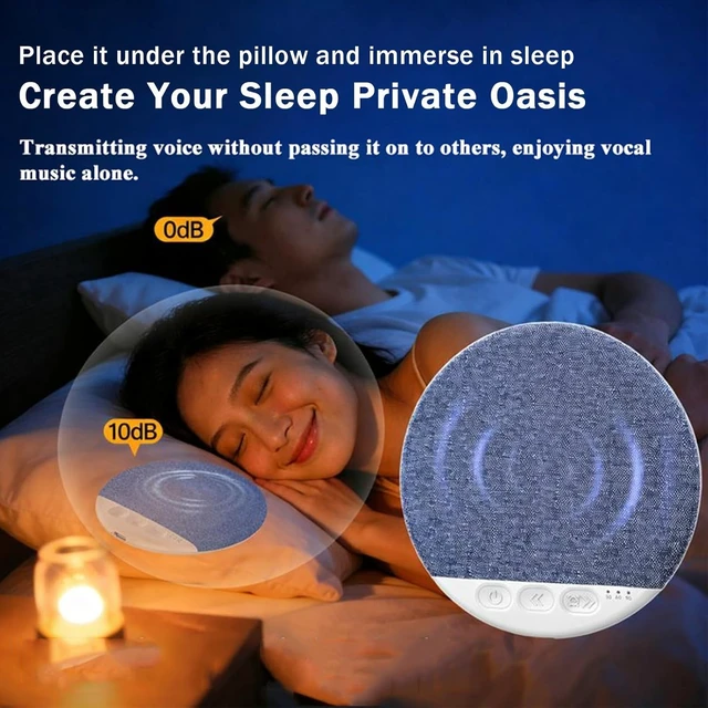 Alt view image 2 of 7 - Dreamwave Pillow Speaker Pillow for Sleeping, Ultra-Thin Bluetooth Sleep Speaker Under Pillow for Side Sleepers, 7-Day Battery Life, Private Bedtime Audio with Auto-Off Timer, Blue