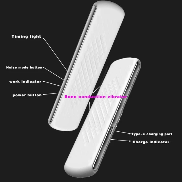 Alt view image 2 of 7 - Pillow Speaker Bluetooth 5.0 Bone Conduction Stereo Sound Machine, Built-in White Noise Sleep Aid Device, Portable Under Pillow Speaker for Side Sleepers Adults Deep Restful Sleep