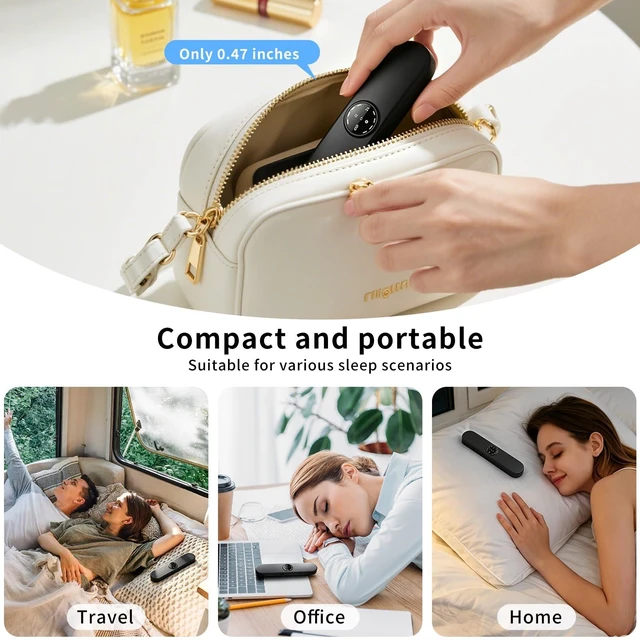 Alt view image 7 of 7 - Pillow Bluetooth Sleep Speaker with White Noise, Bone Conduction Speaker | Portable side sleeper, white noise built-in, Bluetooth TF card, adjustable volume, no ear pressure, travel sleep aid