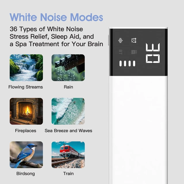 Alt view image 3 of 7 - Under-Pillow Speaker for Sleeping Bone Conduction Bluetooth Under Pillow Speaker & Bluetooth White Noise Sound Machine with 36 Soothing Sounds, Timer & TF Card Support for Side Sleepers & Deep Sleep
