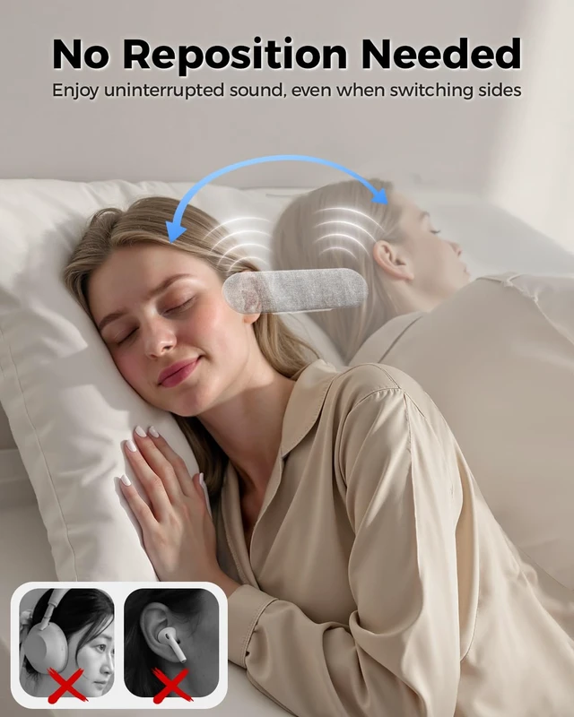 Alt view image 4 of 7 - Pillow Speaker for Sleeping, Sound Machine with Dual Speakers (Gray) | Under-Pillow Speaker, 16 Built-in White Noise, 15-Hour Battery Life, Auto-Off Timer, Rechargeable, Bluetooth, for Adults Kids