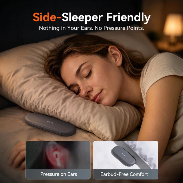 Alt view image 5 of 7 - X60 White Noise Machine & Bluetooth Pillow Speaker for Sleeping | More Private Listening, 0.13in Thin, No Earbuds for Side Sleepers, 24H Playtime, Built-In Sleep Sounds, 30/60/90-Min Timer