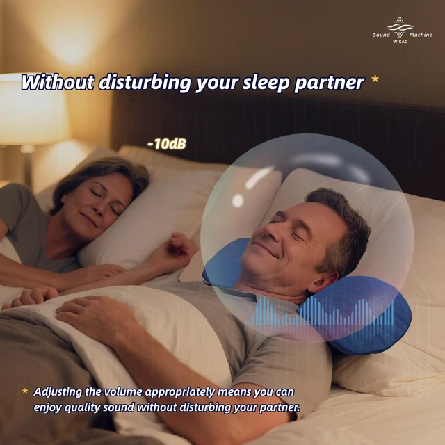 Alt view image 4 of 7 - Bluetooth Pillow Speaker for Sleep, 2 Listening Experiences, No App | Premium Sound, Washable Cotton Cover, 60H Playtime,56 Natural Sounds, 5 Timers, Pillow Speaker+Bone Conduction Speaker