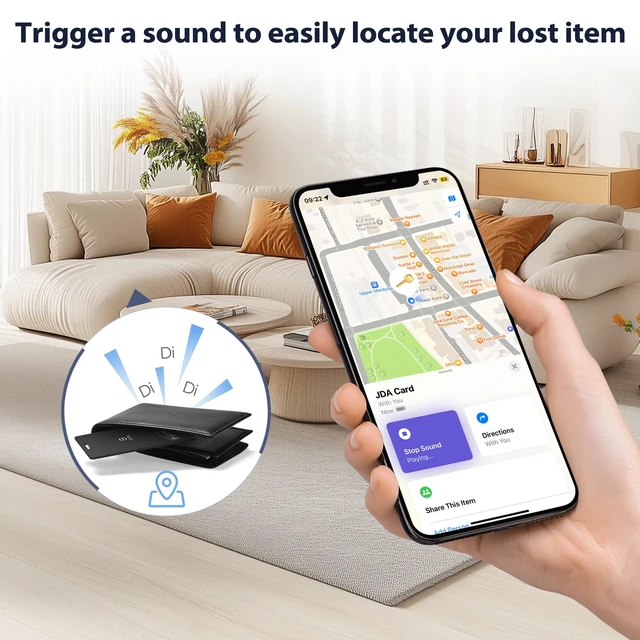 Alt view image 3 of 7 - MFi Slim Wallet Tracker, Apple Find My (iOS Only), Black 1 Pack | Left-Behind Alert, Track Wallet, Luggage & Passport, Unique SN, Share With 5, IP68 Waterproof, For Travelers & Forgetful