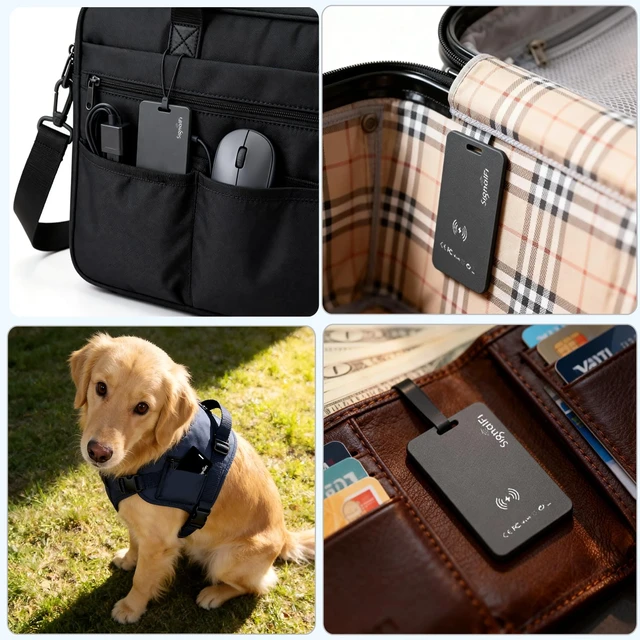 Alt view image 7 of 7 - Wallet Tracker Card for Apple Find My App(iOS only),0.07in Ultra Slim | MFi Certified Smart Tracker,IP68 Waterproof,Supports Wireless charging,for Wallets,Passports,Luggage and Pets